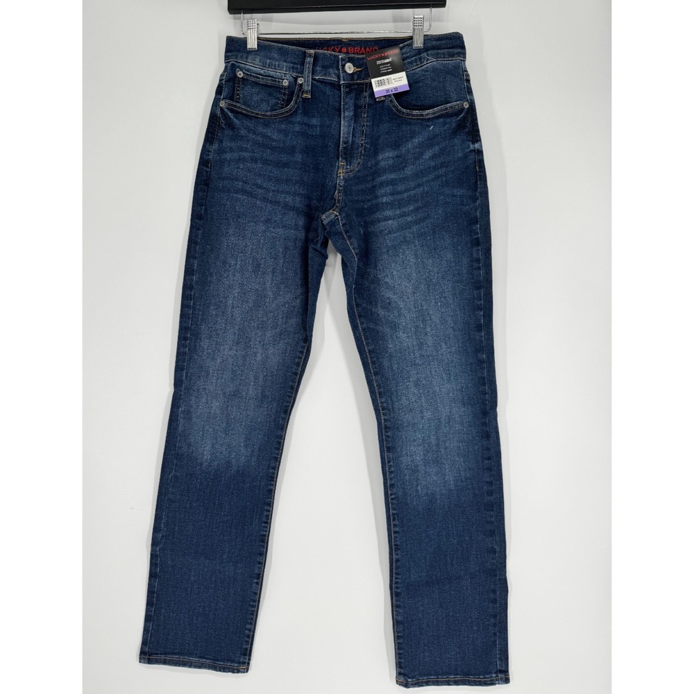Lucky Brand 223 Straight Leg Jeans Mens Size 30x32 Blue Denim Dark Wash Stretch